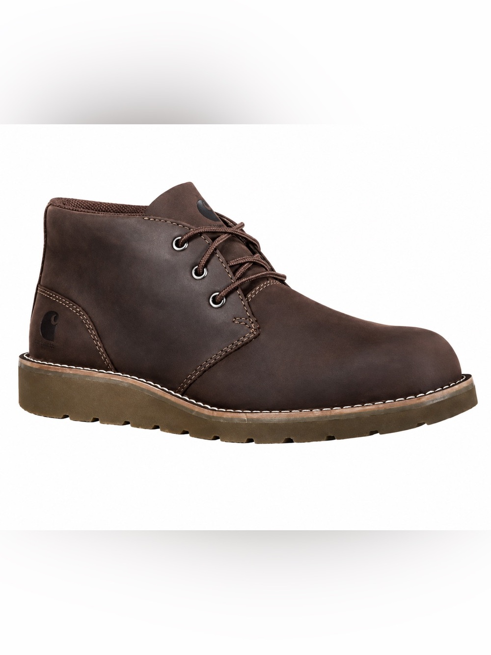 Carhartt Wedge Plain Toe Chukka Men’s 13 Wide Dark Brown Leather Work Boots